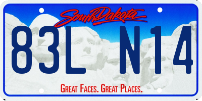 SD license plate 83LN14