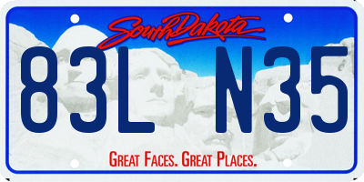 SD license plate 83LN35