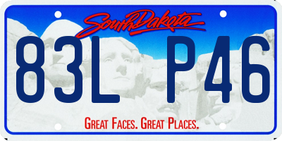SD license plate 83LP46