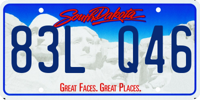 SD license plate 83LQ46