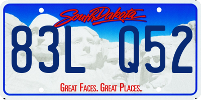 SD license plate 83LQ52