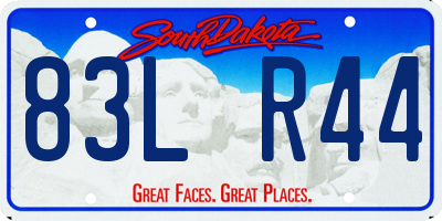 SD license plate 83LR44