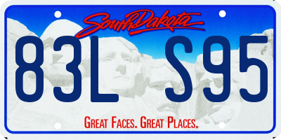 SD license plate 83LS95