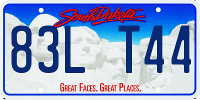SD license plate 83LT44