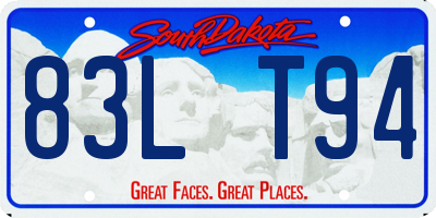 SD license plate 83LT94