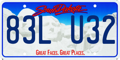 SD license plate 83LU32