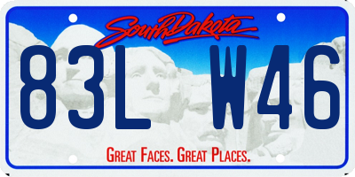 SD license plate 83LW46
