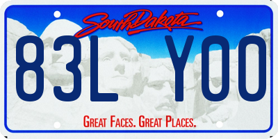 SD license plate 83LY00