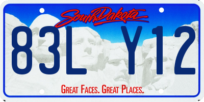 SD license plate 83LY12