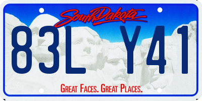 SD license plate 83LY41