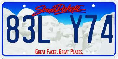 SD license plate 83LY74