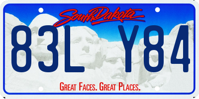 SD license plate 83LY84