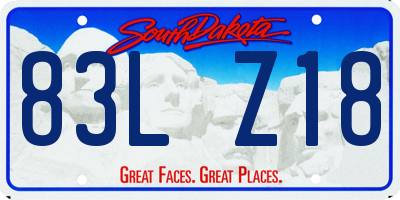 SD license plate 83LZ18