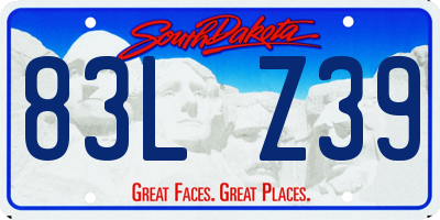 SD license plate 83LZ39