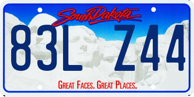 SD license plate 83LZ44