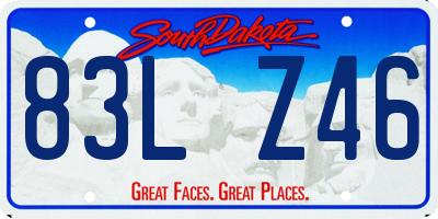 SD license plate 83LZ46