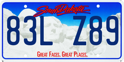 SD license plate 83LZ89