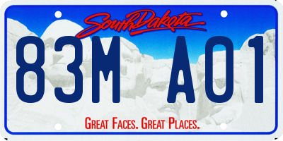 SD license plate 83MA01
