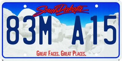SD license plate 83MA15