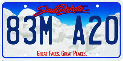SD license plate 83MA20