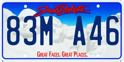 SD license plate 83MA46