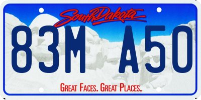 SD license plate 83MA50