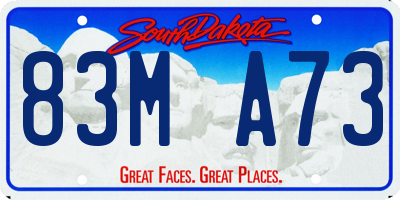 SD license plate 83MA73