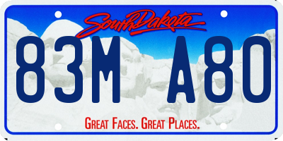 SD license plate 83MA80