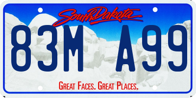 SD license plate 83MA99