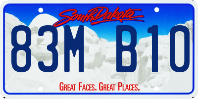SD license plate 83MB10