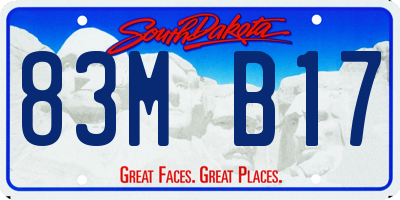 SD license plate 83MB17