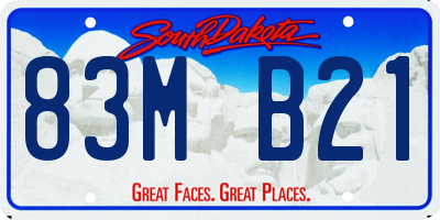 SD license plate 83MB21