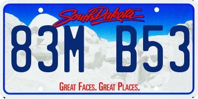 SD license plate 83MB53