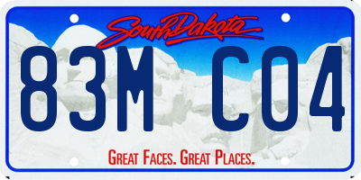 SD license plate 83MC04