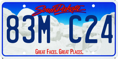 SD license plate 83MC24
