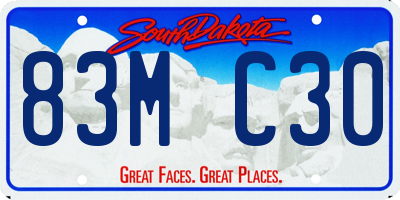 SD license plate 83MC30
