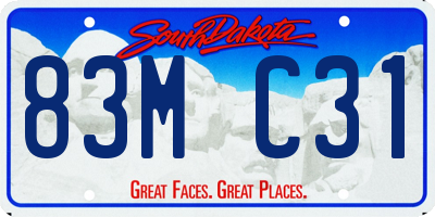 SD license plate 83MC31
