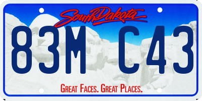 SD license plate 83MC43