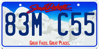 SD license plate 83MC55