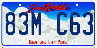 SD license plate 83MC63