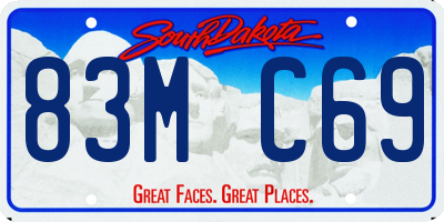 SD license plate 83MC69