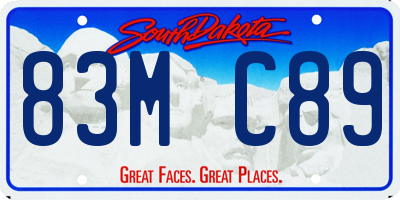 SD license plate 83MC89