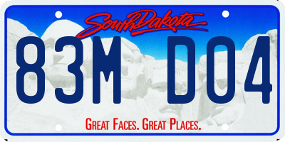 SD license plate 83MD04