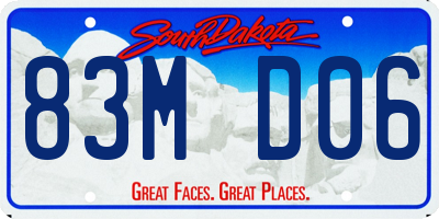 SD license plate 83MD06