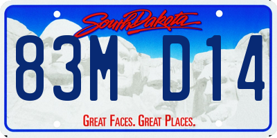 SD license plate 83MD14