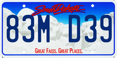 SD license plate 83MD39