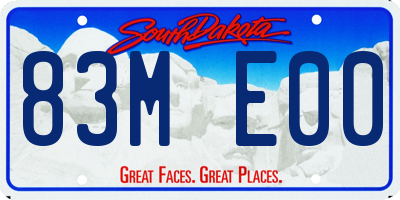 SD license plate 83ME00