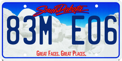 SD license plate 83ME06