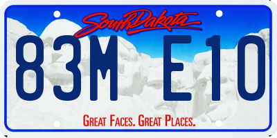 SD license plate 83ME10