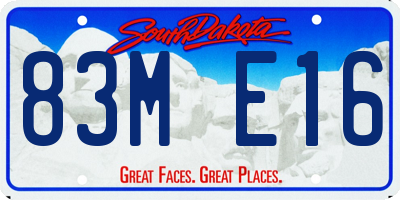 SD license plate 83ME16